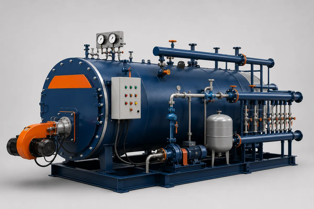 Solid Fuel Fired Hot Water Generator — view 1
